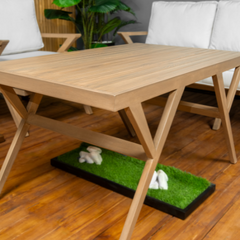 Lufta sofa set 3+1+1+table wooden