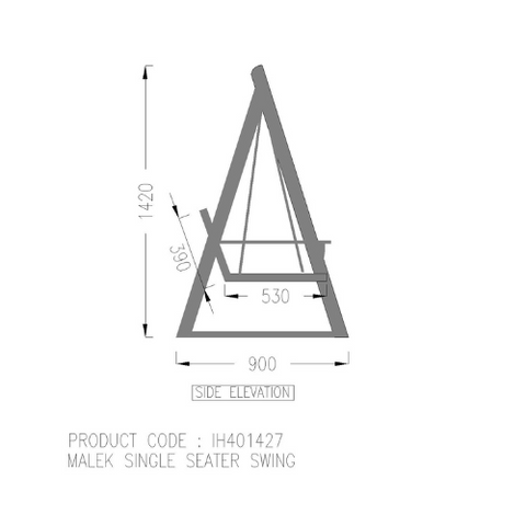 Malek single seater swing