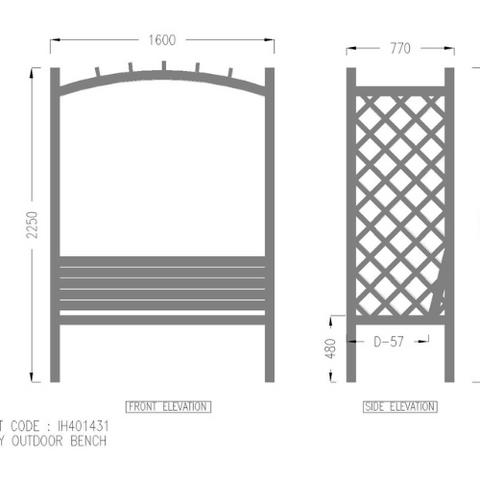 Harmony outdoor bench