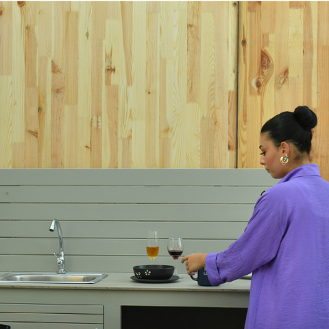 arial outdoor kitchen  set