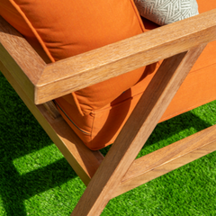 Arche sofa set 3+1+1+table wood