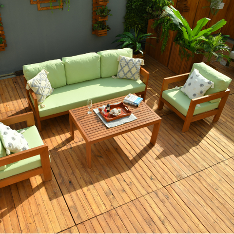 Leo wooden sofa set
