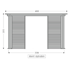 Malek mordern  pergola 4x4