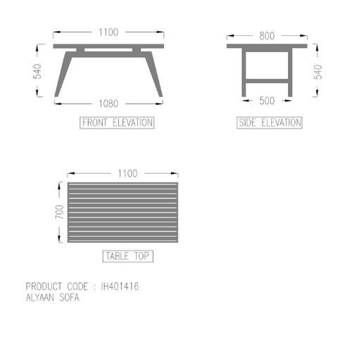 Alyaan sofa 3+1+1+table