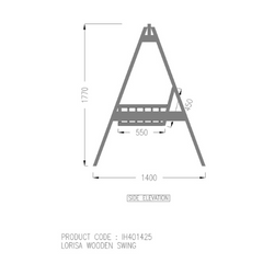 Lorisa wooden swing