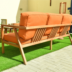 Alizaa sofa set 3+1+1+table wood