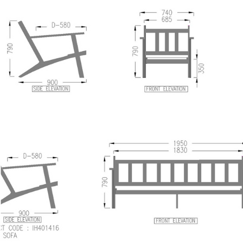 Alyaan sofa 3+1+1+table
