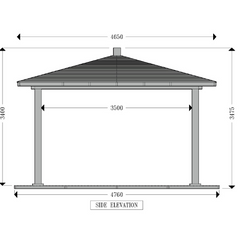 Luxury Wooden Gazebo  4x4
