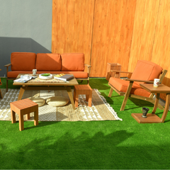 Alizaa sofa set 3+1+1+table wood