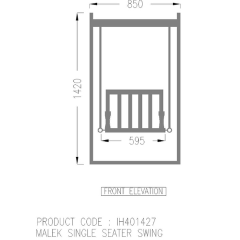 Malek single seater swing
