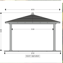 Luxury Wooden Gazebo  4x4