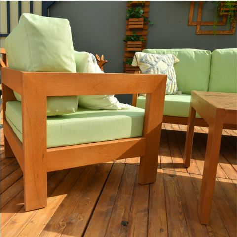 Leo wooden sofa set